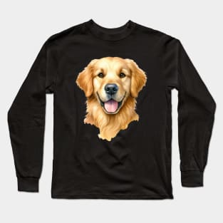 Golden Retriever Watercolor Long Sleeve T-Shirt